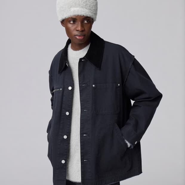 Gu 언더커버 커버 올 워크 자켓 네이비 / M