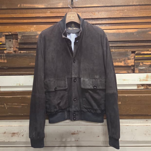 이탈리아 브랜드 FUSARO ANTONIO 스웨이드 해링턴자켓