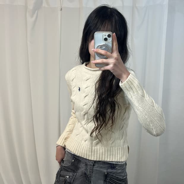 Polo Ralph Lauren Ivory Cable Knit