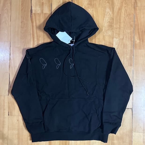 포스트 아카이브 팩션 x 휠라 후드 블랙