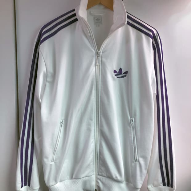 아디다스 파이어버드 화이트 퍼플 져지 흰보 트랙탑 집업
