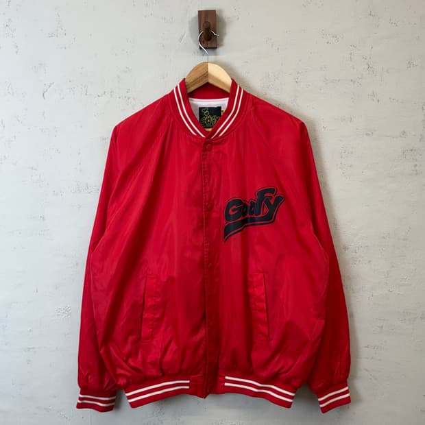 디즈니 90s 구피 스타디움 자켓 레드