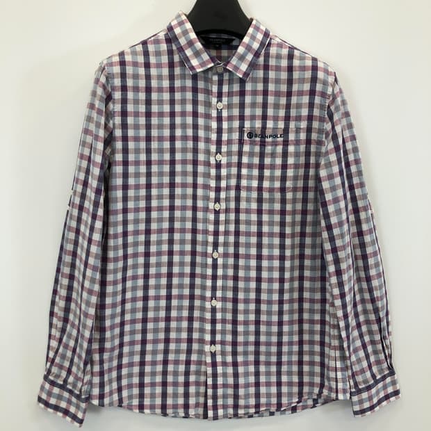 빈폴 린넨혼방 체크셔츠 100 사이즈