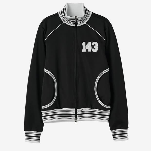 스컬프터 Stripe Track Zip-Up Black