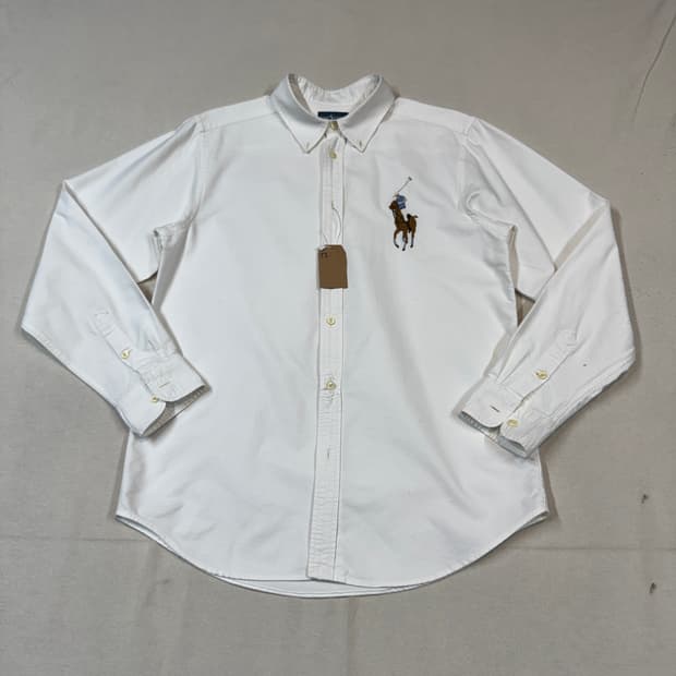 L) 폴로 랄프로렌 빅포니로고 클래식 화이트 옥스포드 셔츠 T1