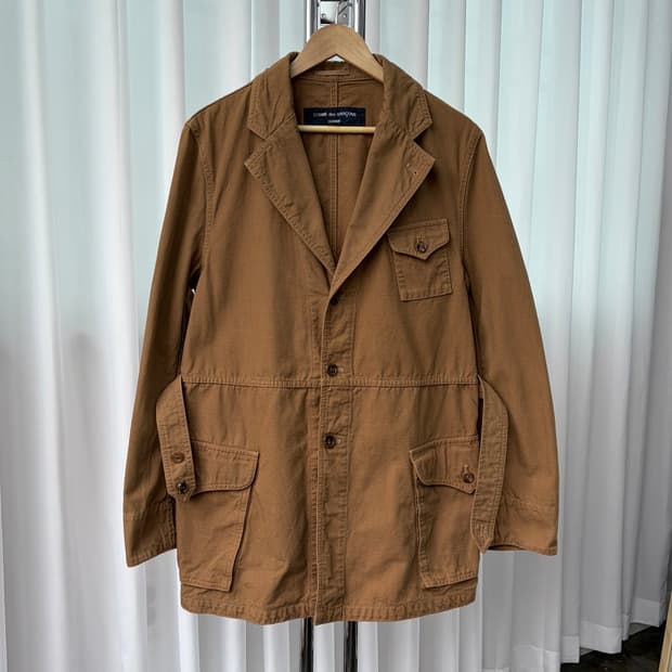 꼼데가르송 옴므 2003 벨티드 캔버스 자켓