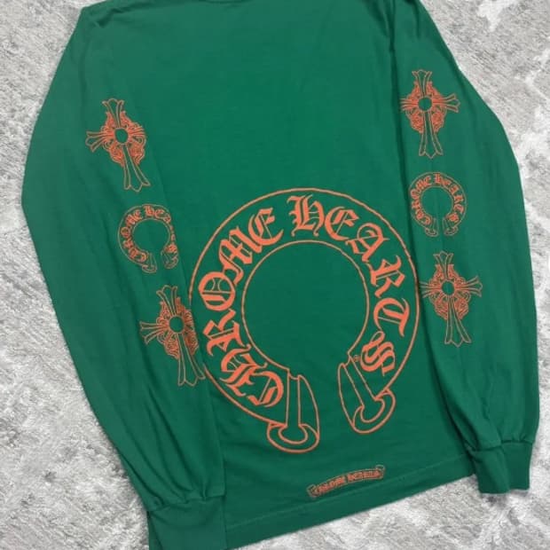 크롬하츠 홀스슈 롱슬리브 티셔츠 그린