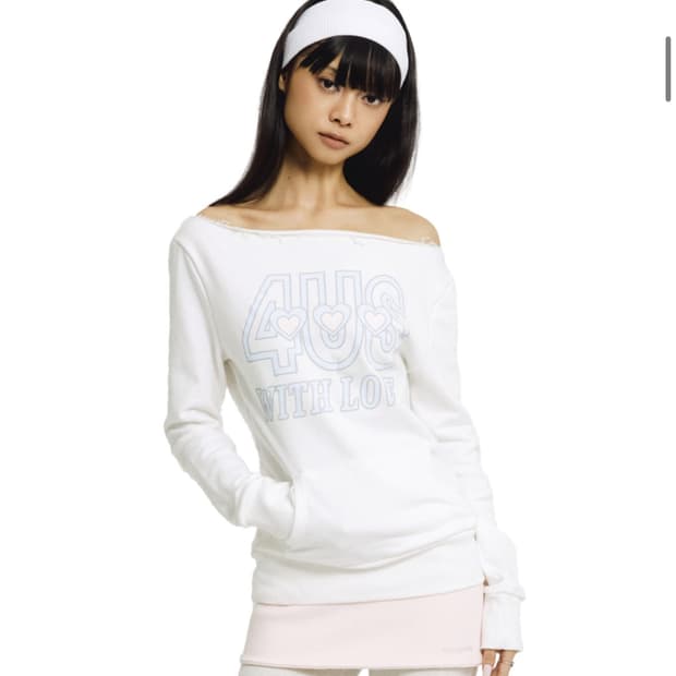 (새상품)포어링 맨투맨 4US Pocket sweatshirts 오프숄더