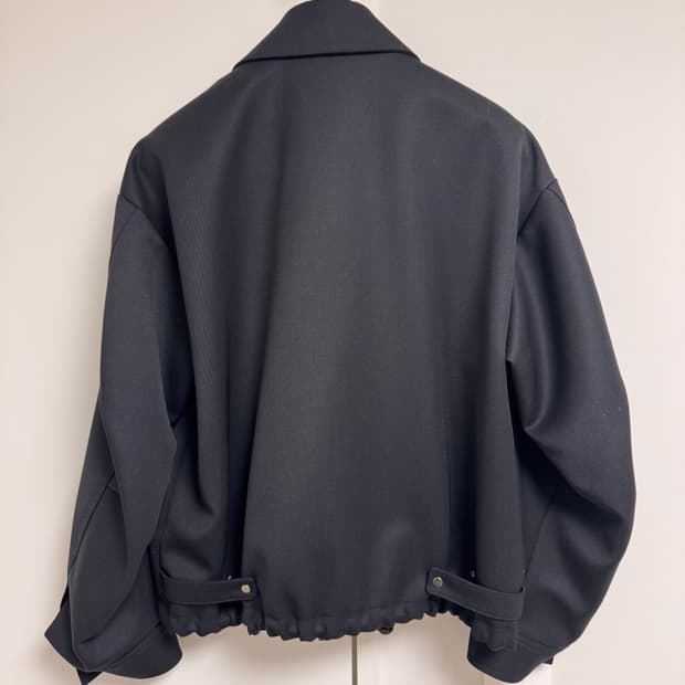 44 포커페이스 오버사이즈 울 블루종 블랙