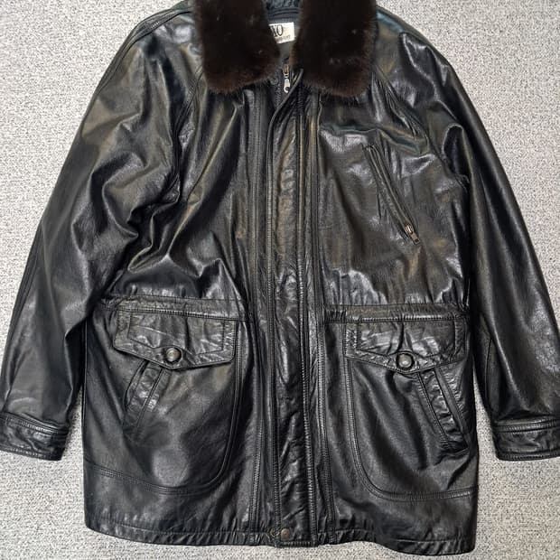 빈티지 가죽 무스탕 자켓