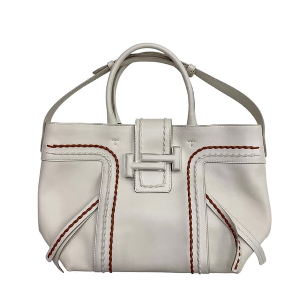 토즈 화이트 레더숄더백