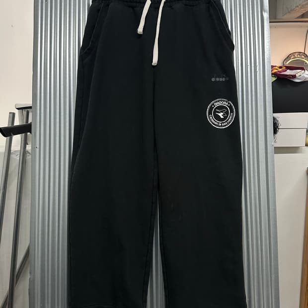 [100(2XL)] 디아도라 블랙 면혼방 스웻팬츠 트레이닝 바지