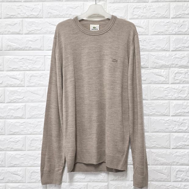 택포_ 라코스테 남성 울 니트 베이지 L