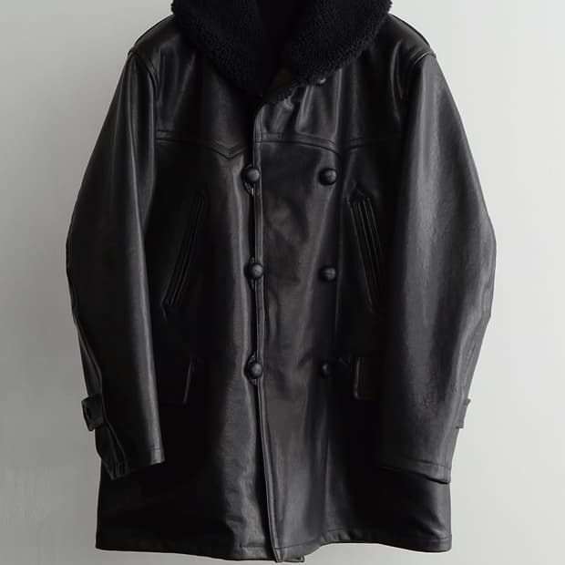 25AW 코모리(COMOLI) 램레더 캐나디안 코트
