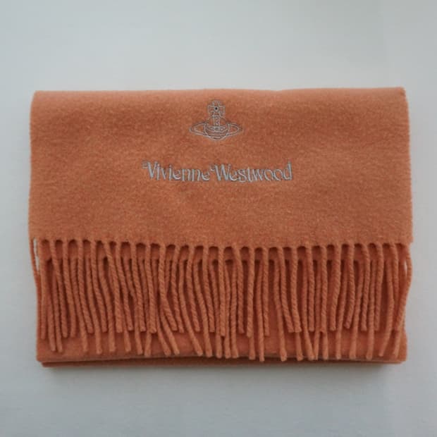 비비안웨스트우드 울 머플러-오렌지