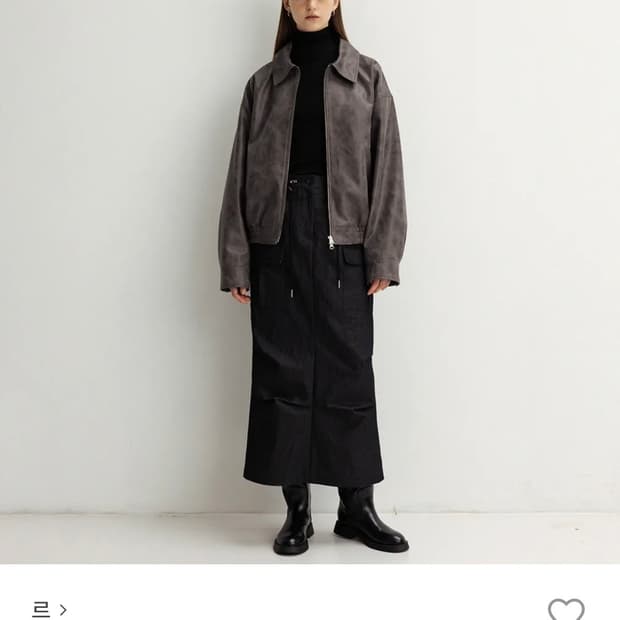 [Le] CRACK FAUX LEATHER BLOUSON JACKET