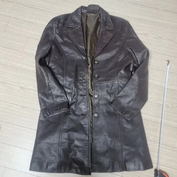 여성 가죽 롱코트(실측)