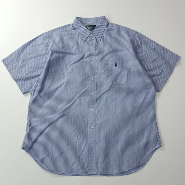 CK864 XL 폴로 90s 홍콩판 블루 스트라이프 셔츠 남방