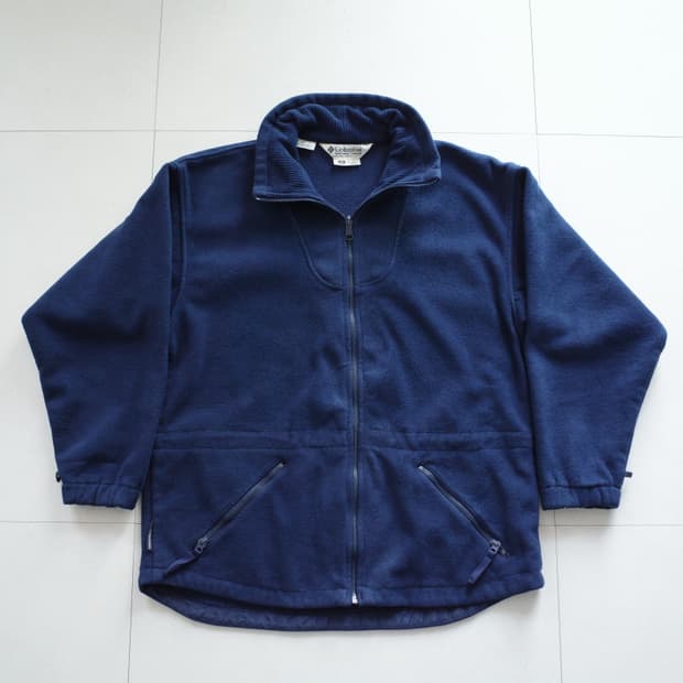 90s 컬럼비아 딥네이비 플리스 집업 재킷