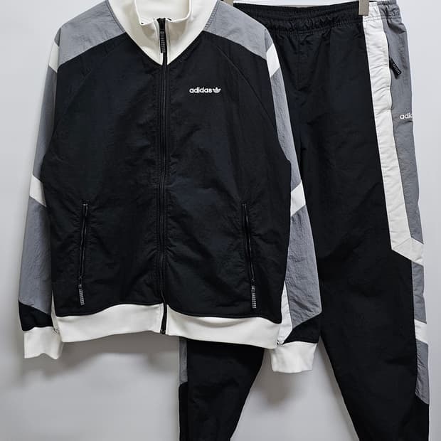 아디다스 컬러블록 바람막이 셋업 XL