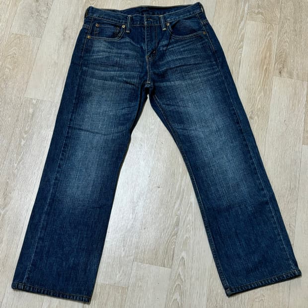 00s 리바이스 569 와이드핏 빈티지 인디고 데님 팬츠 30인치