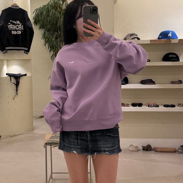 나이키 랩 NRG 솔로 스우시 맨투맨 바이올렛 U330