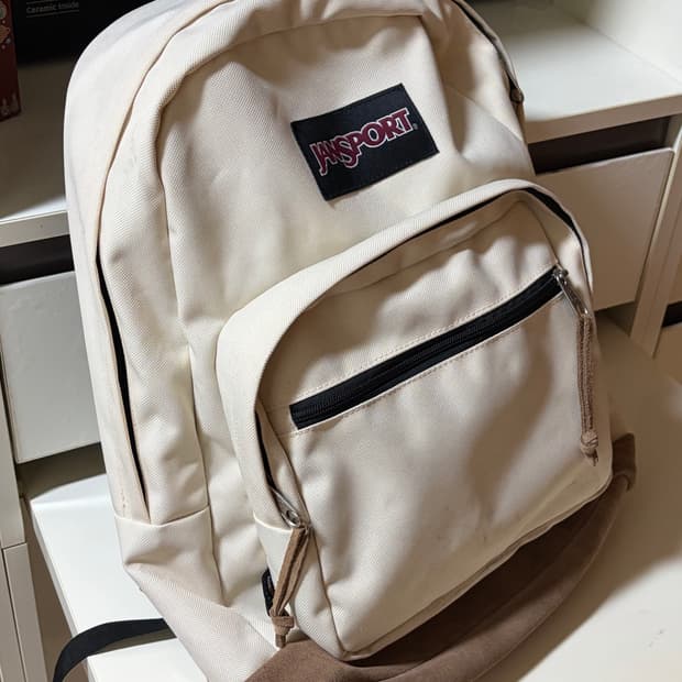 잔스포츠 베이지 백팩