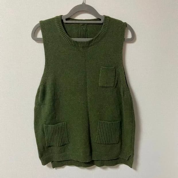 빈티지 모리걸 니트 조끼