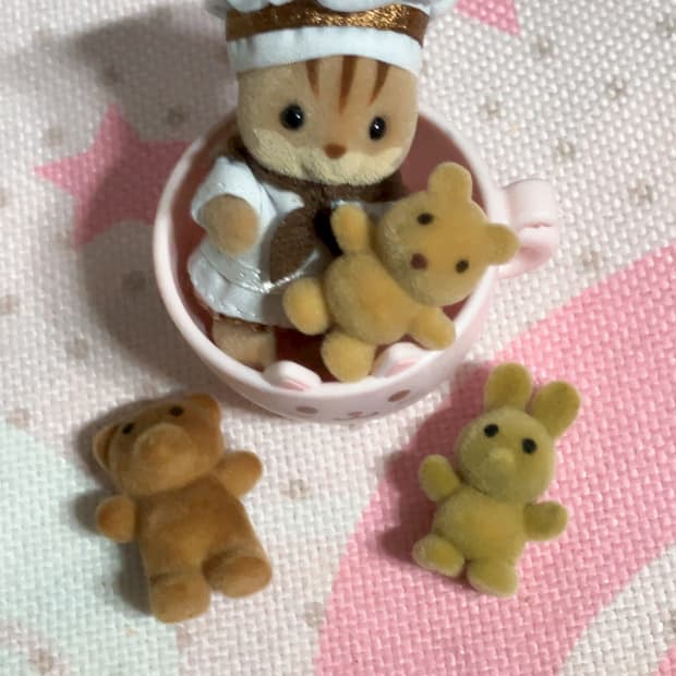 실바니안 올드 인형의 인형 소품 (다람쥐, 곰, 토끼)