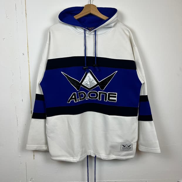 JPN A.D.ONE 패턴 자수 후드티 F