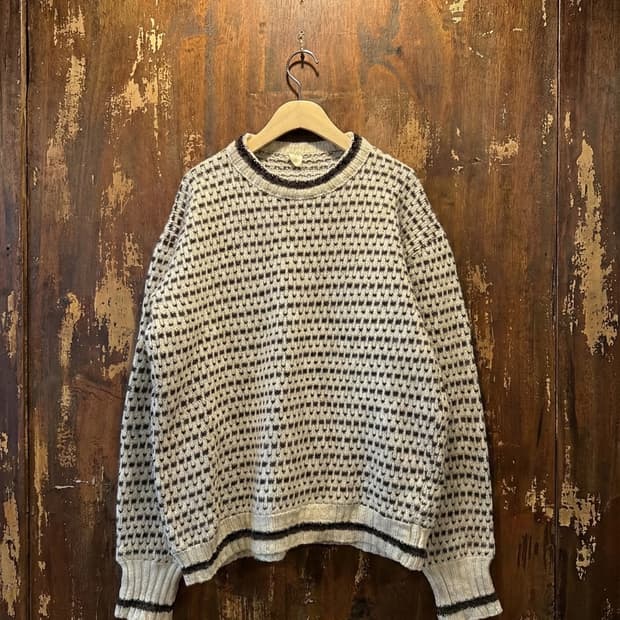 빈티지 노르딕 버즈아이 니트