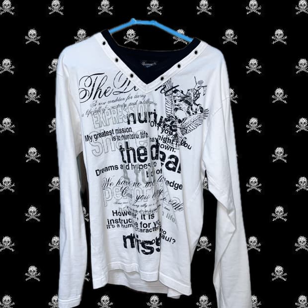 빈티지 레이어드 긴팔T