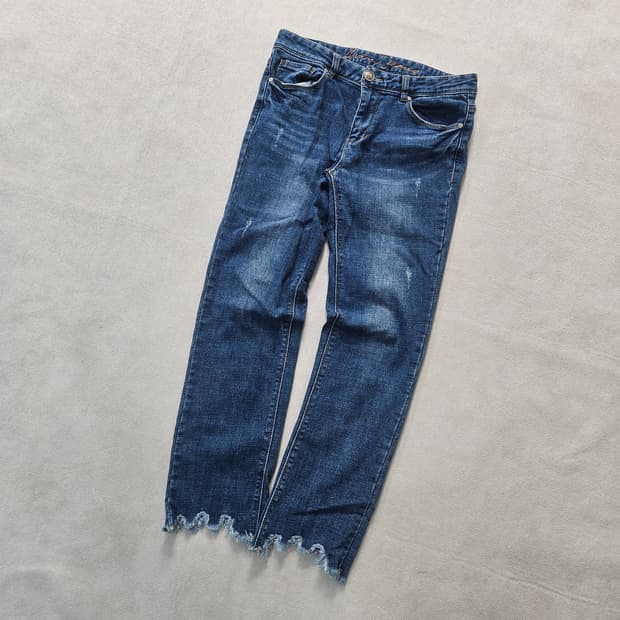 74 빈티지 여성 밑단컷팅 데님 팬츠 0403Y