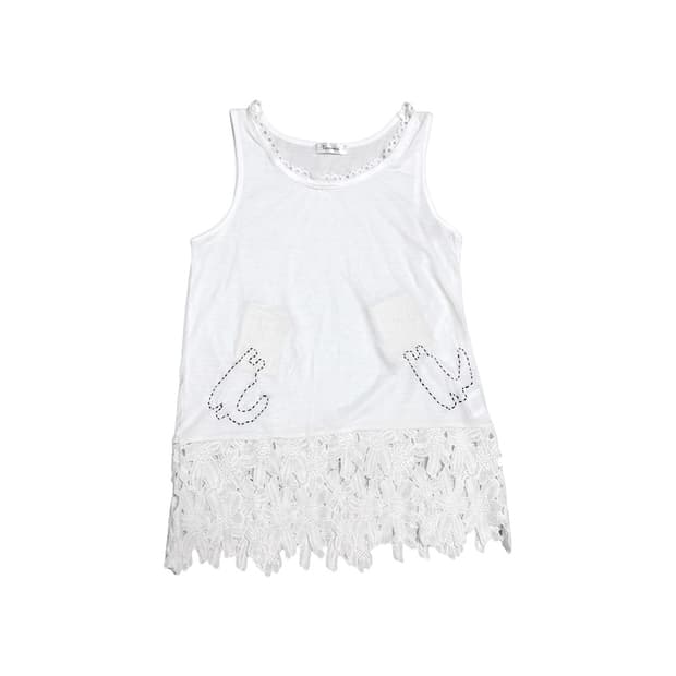 [Handmade] Sleeveless White 38