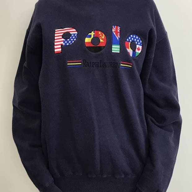 00's Polo Flag Logo Navy Sweatshirt