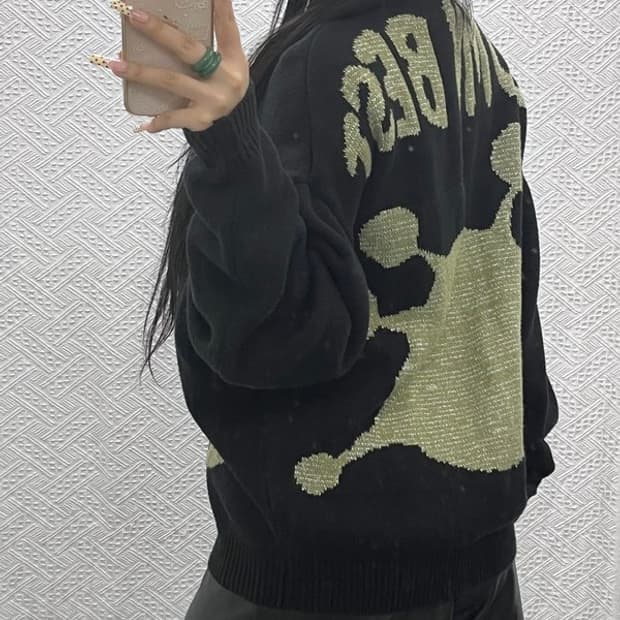 엑스톤즈 스트릿 셀즈 오버핏 투웨이 니트 집업 가디건 M C09783V