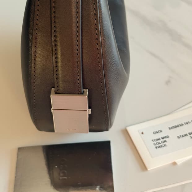 오소이 토니 미니 숄더백 토트백 투웨이 스테인 브라운 osoi