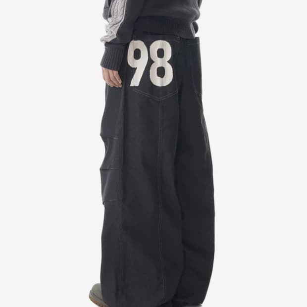 아캄 98 데님 팬츠 블랙
