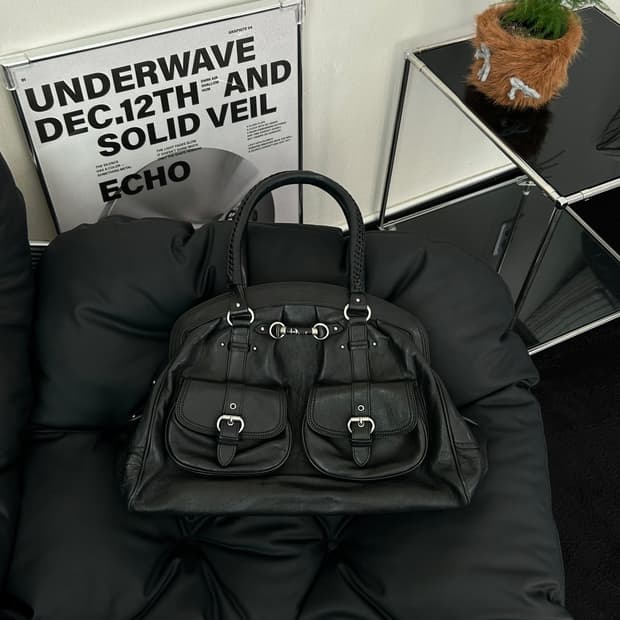 디올 마이 디올 레더 투포켓 토트백