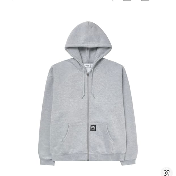 아이앱 스튜디오 x 오베이 아이콘 엑스트라 헤비 집업 후드 그레이 헤더