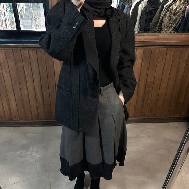 DKNY satin hem midi skirt