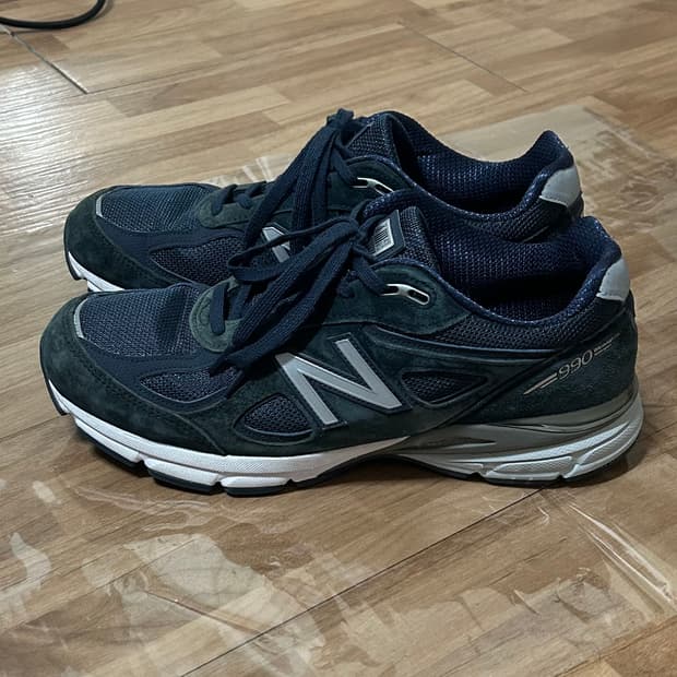 뉴발란스 990v4 USA 네이비 실버 280 워런티카드 포함