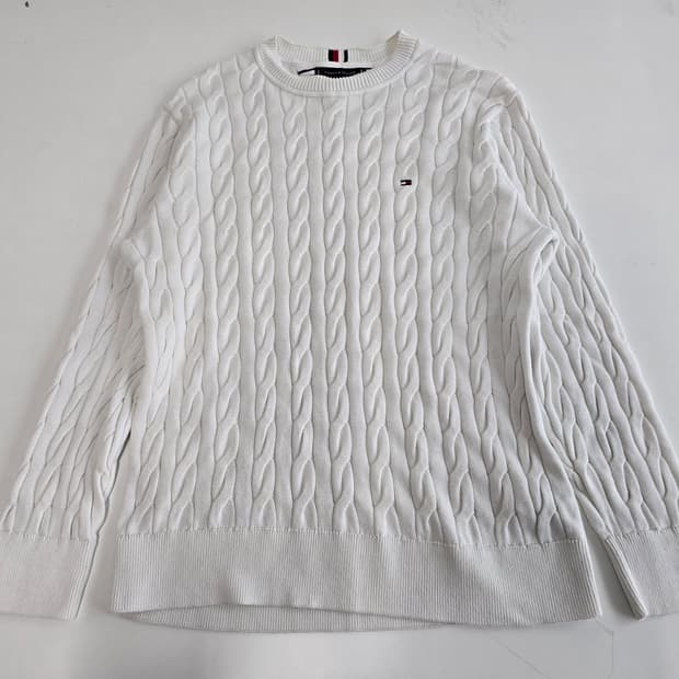 타미힐피거 니트 화이트 S