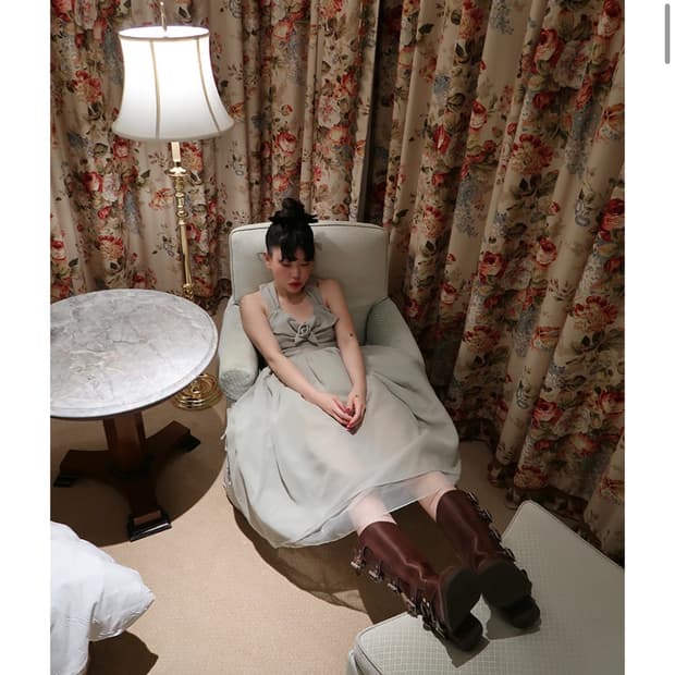 프레클 오간자 쉬폰 홀터넥 원피스