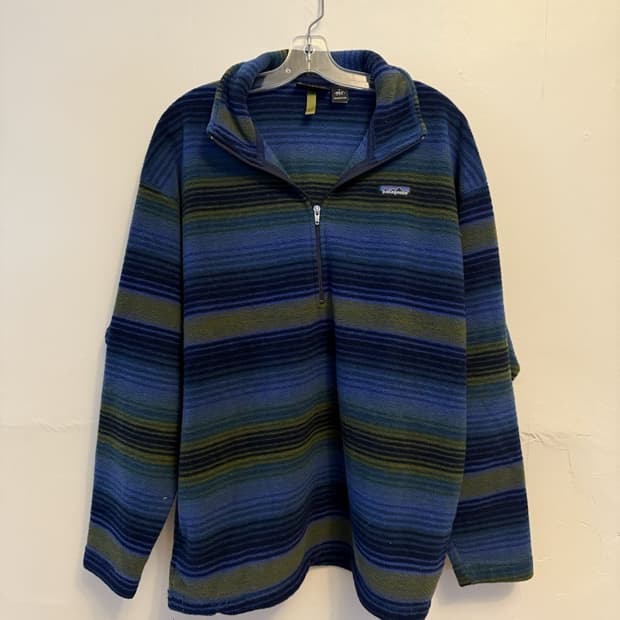 90s 파타고니아 신칠라 스냅-T 블루/그린/네이비 USA