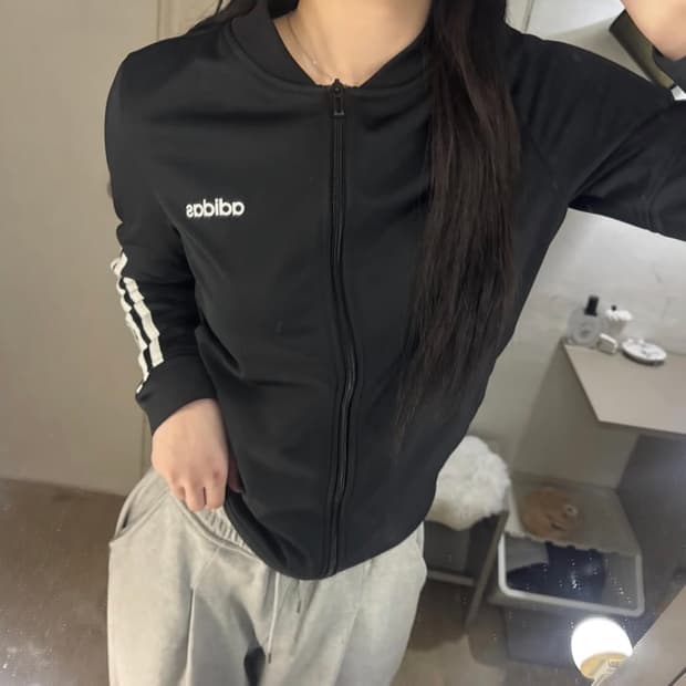 아디다스 영어로고 삼선 트랙탑 져지 🤍🖤