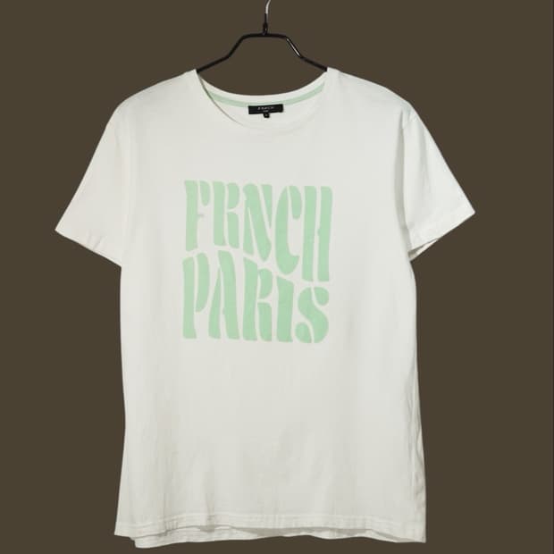 FRNCH PARIS 레터링 반팔 티셔츠