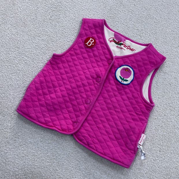 100 베베드피노 튤립 퀄팅 조끼 0402E