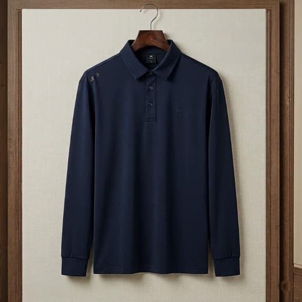 105/ 밀레 골프 /네이비 긴팔 카라셔츠 / 토318-후