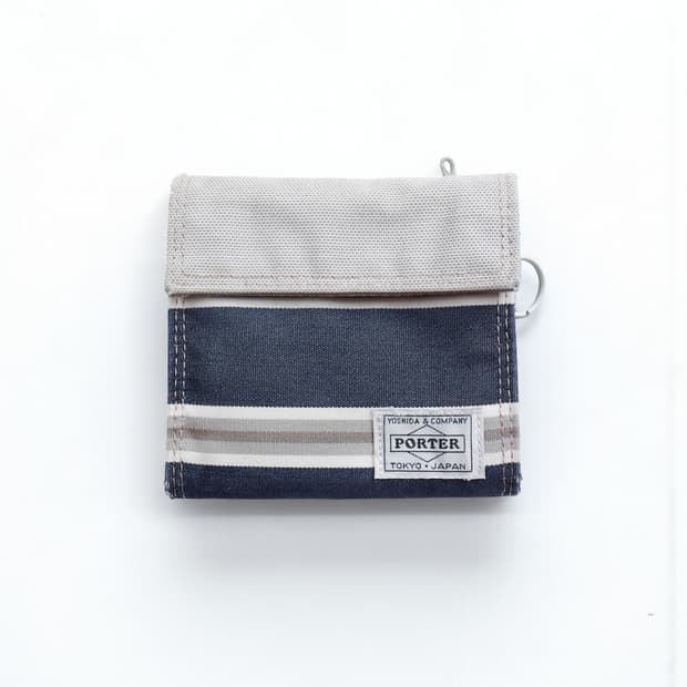 [PORTER] Sunbrella® 3단 접이식 스트라이프 월렛